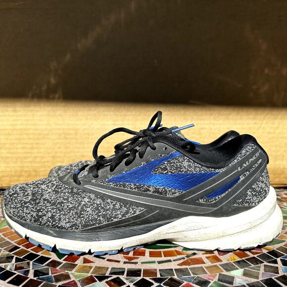 Brooks Launch 4 Running Shoes Lace Up Training Anthracite Black Blue 10.5 main image 7